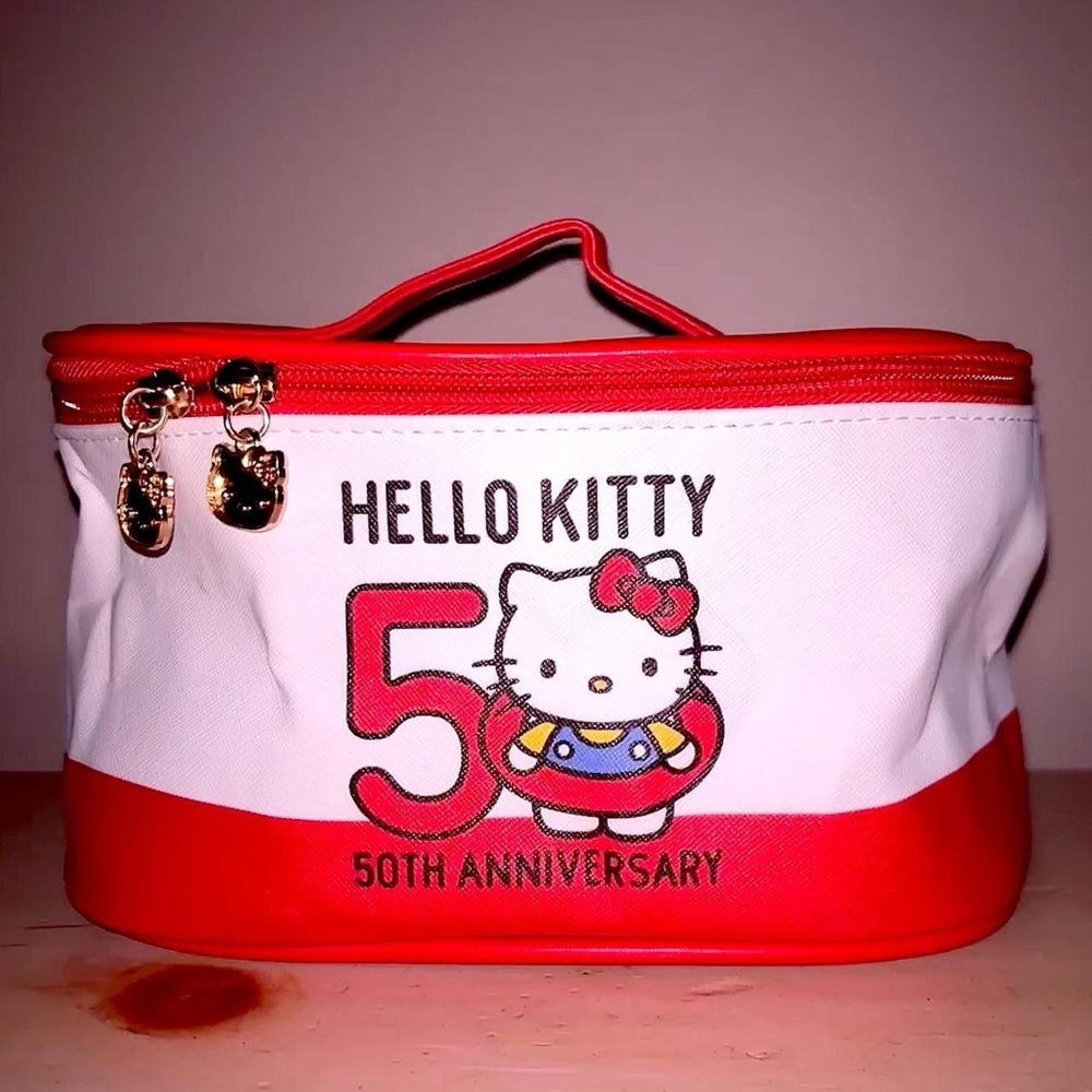 New Sanrio Hello Kitty 50th Anniversary Cosmetic Bag